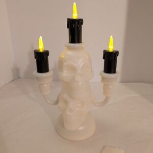 Target Bullseye's Playground Light Up Skull Candelabra Halloween Decor - WORKS
